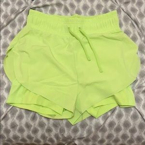 Gymshark lime green speed short